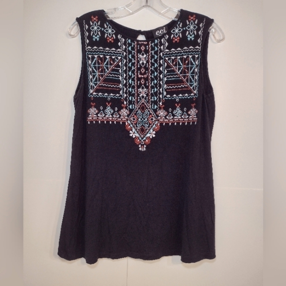 eci black women's sleeveless top size (S)